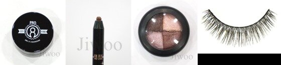 본문 이미지 - 피카소 블랙 젤라이너, 에뛰드하우스 101펜슬 48, 맥 핑크센서빌리트, 아이미 속눈썹 (왼쪽부터) ⓒ News1star / Jiwoo 제공