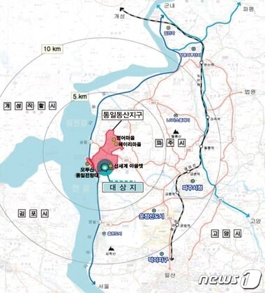 본문 이미지 - 파주 통일동산 투자이민지구 위치도 /사진제공=파주시청 ⓒ News1