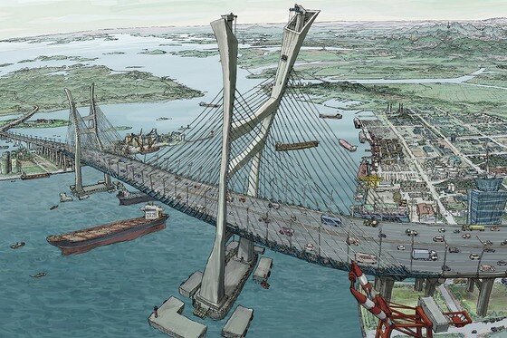 본문 이미지 - 최호철 작 '서해대교' (사진제공 경기도미술관)