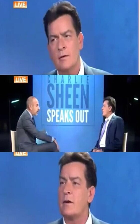 본문 이미지 - 할리우드 배우 찰리쉰이 에이즈를 일으키는 인간면역결핍바이러스(HIV) 양성 진단을 받았다고 고백했다. ⓒ News1star / 유튜브