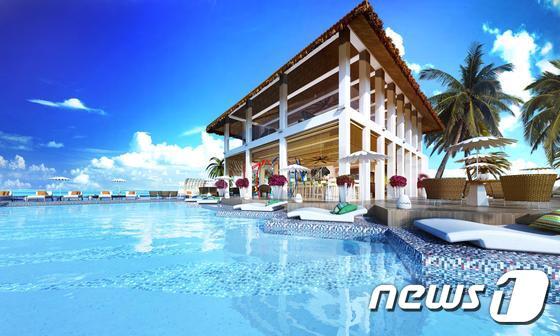 본문 이미지 - 내년 5월에 오픈 예정인 럭셔리 리조트 오젠 바이 앳모스피어 앳 마두의 모습. 사진 제공 / 오젠 ⓒ News1