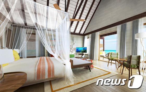 본문 이미지 - 고객과 '나누는 즐거움'을 경영철학으로 가지고 있다는 오젠의 객실 모습 ⓒ News1