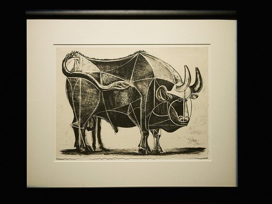 본문 이미지 - 한가람미술관에서 열리는 기획전 '피카소에서 프란시스 베이컨까지'중 피카소 작 '황소'연작 ⓒ News1