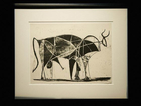 본문 이미지 - 한가람미술관에서 열리는 기획전 '피카소에서 프란시스 베이컨까지'중 피카소 작 '황소'연작 ⓒ News1