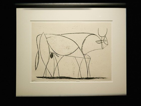 본문 이미지 - 한가람미술관에서 열리는 기획전 '피카소에서 프란시스 베이컨까지'중 피카소 작 '황소'연작 ⓒ News1