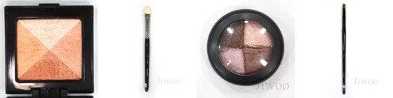 본문 이미지 - 사용제품(왼쪽부터)로라메르시에 쉬머모자이크 블록 피치, 맥 핑크 센서빌리티, 피카소 브러시 ⓒ News1star