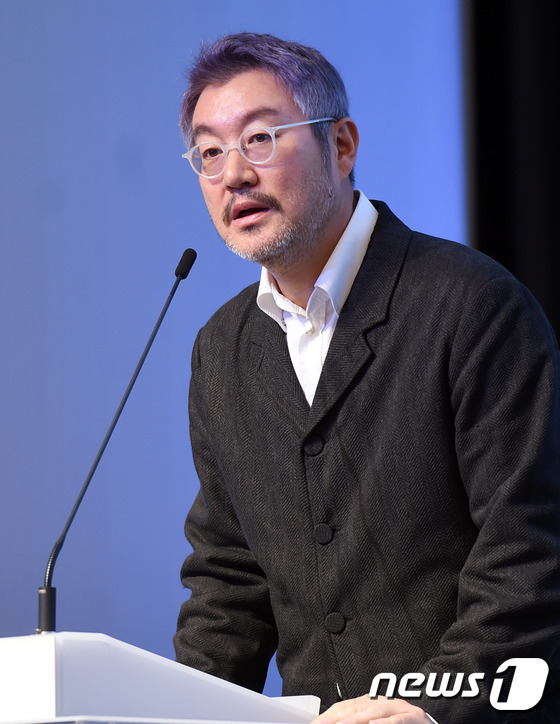 (강릉=뉴스1스타) 권현진 기자 = '사임당' 많은 관심 부탁드립니다.송병준 그룹에이트 대표가 30일 오전 강원도 강릉 씨마크호텔에서 열린 드라마 '사임당, the Herstory …