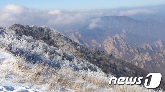 본문 이미지 - 신라 제28대 진덕여왕 원년에 자장율사가 세웠는데 처음은 한계사라 불렸으나 그 후, 설악산 대청봉에서 절까지 웅덩이가 백 개나 있어 백담사라 이름 붙였다. 사진 출처/ 설악산 국립공원 ⓒ News1 travel