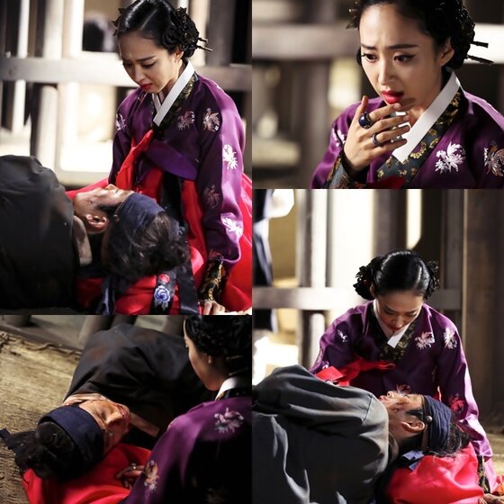 본문 이미지 - '장사의 신-객주 2015' 장혁과 김민정의 '옥중 무릎 베개' 스틸컷이 공개됐다. ⓒ News1star / KBS2 '객주' 캡처