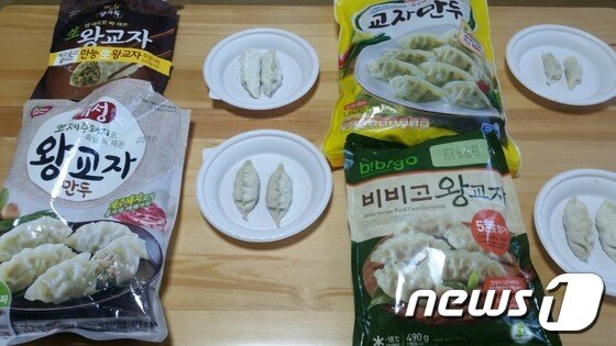 본문 이미지 - 제품 별 교자 조리 전 모습. ⓒ News1