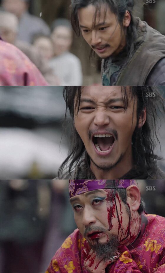 본문 이미지 - '육룡이 나르샤' 이방지가 길태미의 죽음 앞에서 포효했다.ⓒ News1star/ SBS '육룡이 나르샤' 방송화면 캡처