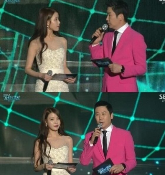 본문 이미지 - 가수 아이유가 섹시의상으로 눈길을 모았다.ⓒ News1star/ SBS