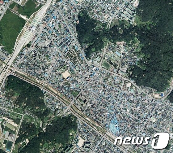 본문 이미지 - 전북 정읍시 주요지역 항공지도(2014년)ⓒ News1