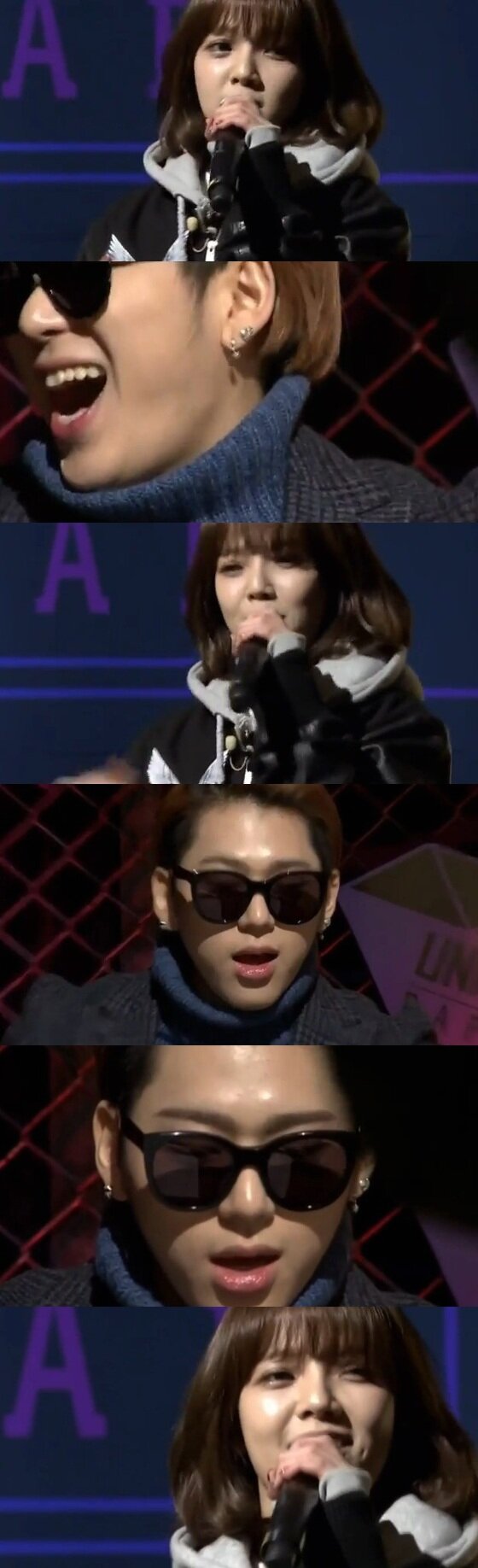 본문 이미지 - 지코가 AOA 지민의 디스 랩에 물개박수를 쳤다. ⓒ 뉴스1스포츠 / Mnet '언프리티 랩스타' 캡처