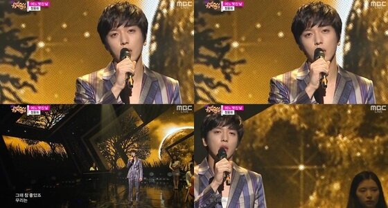 본문 이미지 - 정용화가 7일 방송된 MBC '쇼 음악중심'에서 '어느 멋진 날' 무대를 선보였다. ⓒ 뉴스1스포츠 / MBC '쇼 음악중심' 캡처