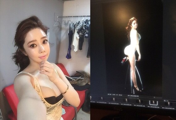 본문 이미지 - 모델 겸 배우 유슬아가 남심을 뒤흔드는 F컵 가슴골 셀카를 공개했다.ⓒ 뉴스1스포츠 / 유슬아 페이스북