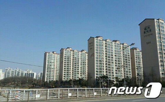 본문 이미지 - 경기 용인시 죽전지구 아파트 단지 전경. ⓒ News1
