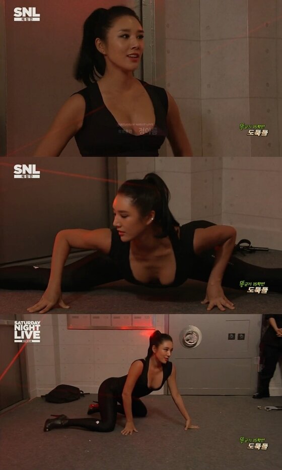 본문 이미지 - 정아름이 &acute;SNL&acute;에 등장했다. ⓒ News1스포츠 / tvN &acute;SNL 코리아6&acute; 캡처