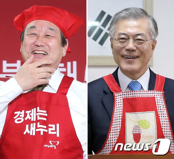 본문 이미지 - 새누리당 김무성 대표와 새정치민주연합 문재인 대표 ⓒ News1 