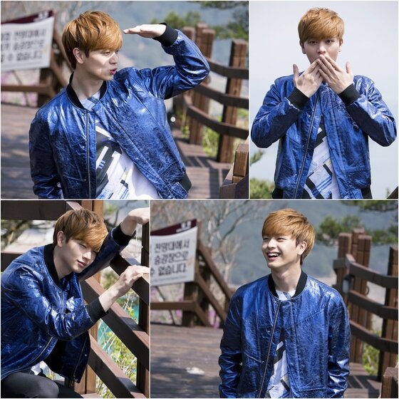 본문 이미지 - KBS2 새 월화드라마 ‘후아유-학교2015’에 출연하는 비투비 멤버 육성재의 촬영 모습이 공개됐다. ⓒ 뉴스1스포츠 / 학교2015 문화산업전문회사, FNC 엔터테인먼트