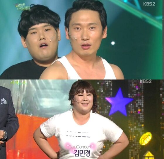 본문 이미지 - '개그콘서트' 이승윤이 개그우먼 김민경에게 다이어트를 제안했다. ⓒ 뉴스1스포츠 / KBS2 '개그콘서트' 캡처