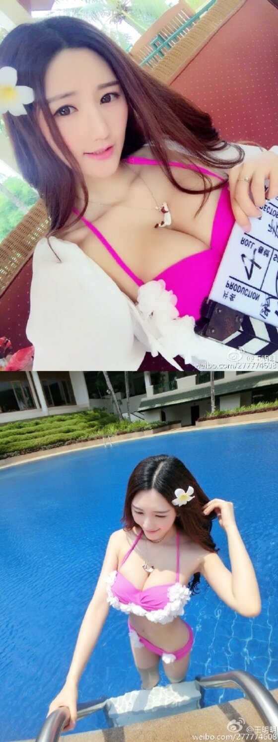 본문 이미지 - 중국 모델 왕밍밍이 매력적인 몸매를 과시했다. ⓒ 뉴스1스포츠 / 왕밍밍 웨이보