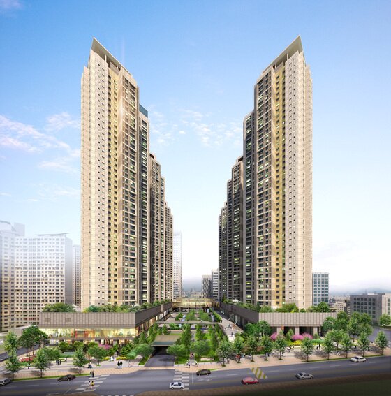 본문 이미지 - 롯데캐슬 골드파크 3차 조감도 ⓒ News1