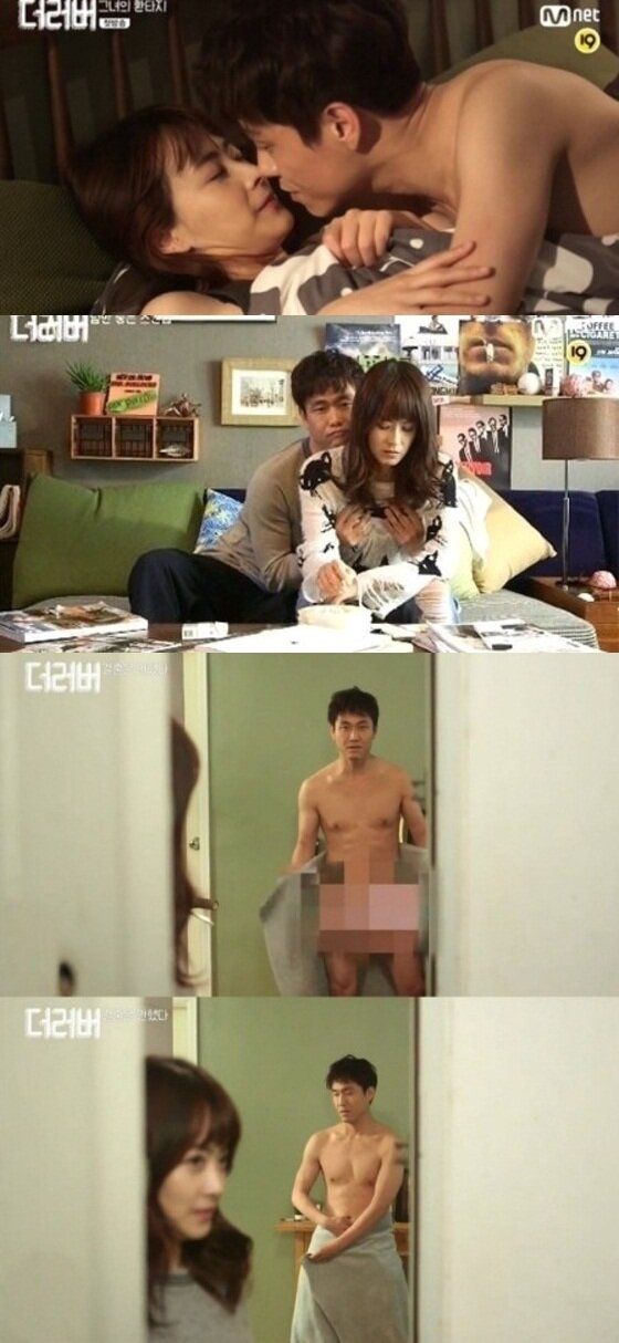 본문 이미지 - &acute;더러버&acute; 오정세가 코믹 노출신을 선보여 웃음을 안겼다. ⓒ 뉴스1스포츠 / Mnet 목요드라마 &acute;더러버&acute; 캡처