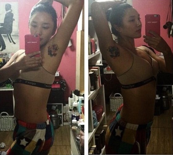 본문 이미지 - 트레이너 정아름이 문신을 공개했다. ⓒ 뉴스1스포츠 / 정아름 인스타그램