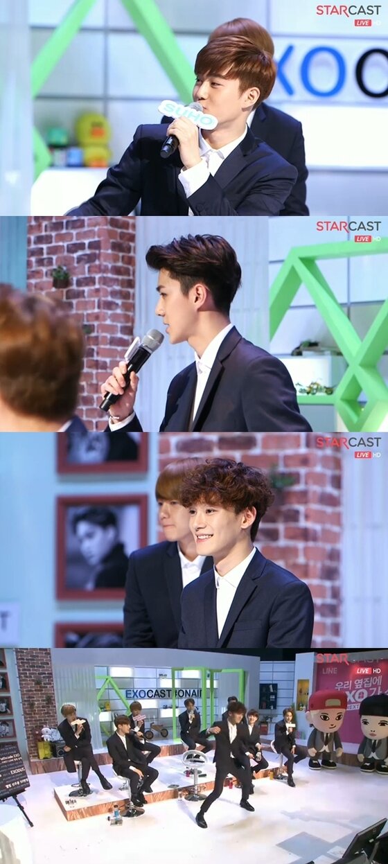 본문 이미지 - 엑소가 뮤직비디오 촬영 에피소드를 밝혔다. ⓒ News1스포츠 / &acute;EXOCAST#ONAIR&acute; 캡처