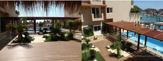 본문 이미지 - 뉴테크우드 친환경 합성목재로 시공한 수영장과 데크 외국 사례 ⓒ News1