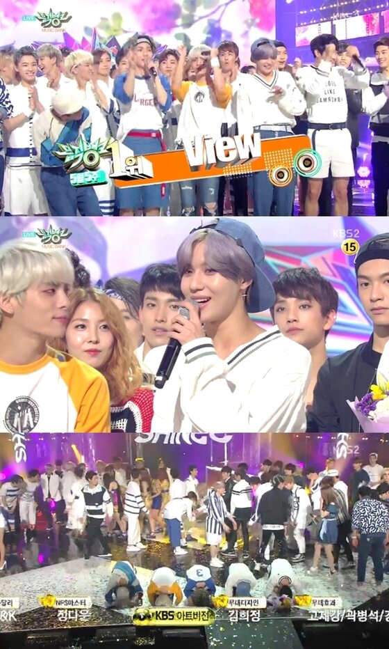 본문 이미지 - 샤이니가 29일 방송된 &acute;뮤직뱅크&acute;에서 1위를 차지했다. ⓒ News1스포츠 / KBS2 &acute;뮤직뱅크&acute; 캡처