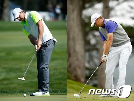 본문 이미지 - 로리 매킬로이(북아일랜드·왼쪽)와 조던 스피스(미국). /AFP=뉴스1 ⓒ News1