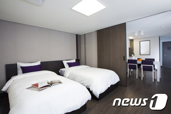 본문 이미지 - 한화호텔앤드리조트 용인 베잔송 패밀리객실 내부 ⓒ News1