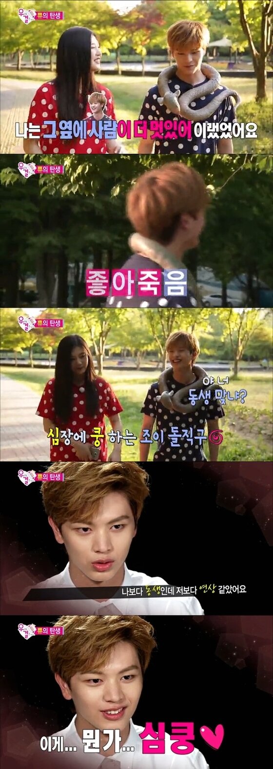 본문 이미지 - 육성재가 조이의 돌직구 어법에 당황하면서도 좋아했다. ⓒ News1스포츠 / MBC &acute;우리 결혼했어요4&acute; 캡처