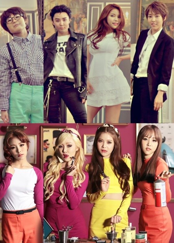 본문 이미지 - 마마무의 남장 모습이 공개됐다. ⓒ News1스포츠 / 레인보우브릿지월드