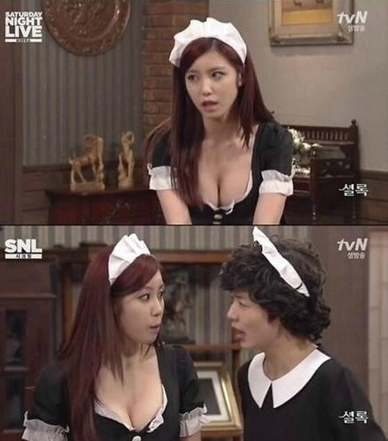본문 이미지 - 'SNL 코리아'에 등장한 시크릿 전효성의 메이드 복장이 재조명되고 있다.ⓒ News1스포츠/ tvN