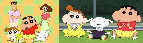 본문 이미지 - TV만화 시리즈 '짱구는 못말려' 짱구의 반려견 흰둥이. 말티즈, 포메라니안, 요크셔테리어의 추측이 있는 만큼 다양한 강아지의 모습이 보인다.(사진출처 구글)ⓒ News1