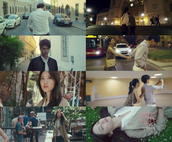 본문 이미지 - 배우 수현이 데뷔를 앞둔 신예 싱어송라이터 배수정의 신곡 뮤직비디오에서 커플 연기를 선보였다.ⓒ 뉴스1스포츠 / 배수정 ‘사랑할거예요’ 뮤직비디오 티저 영상 캡처