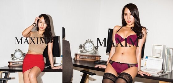 본문 이미지 - 이루리가 맥심 7월호에서 공개된 16강전 화보에서 남성들의 섹시 오피스 걸 판타지를 완벽하게 표현해 냈다. ⓒ News1스포츠 / 맥심