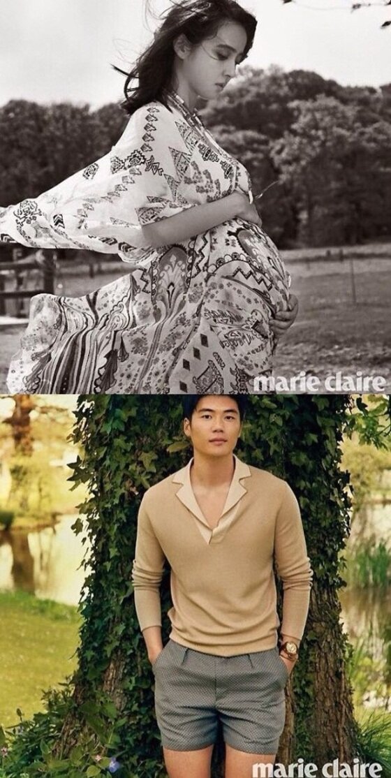 본문 이미지 - 한혜진의 만삭 화보와 함께 남편 기성용의 화보도 공개됐다.ⓒ News1스포츠/ 마리끌레르