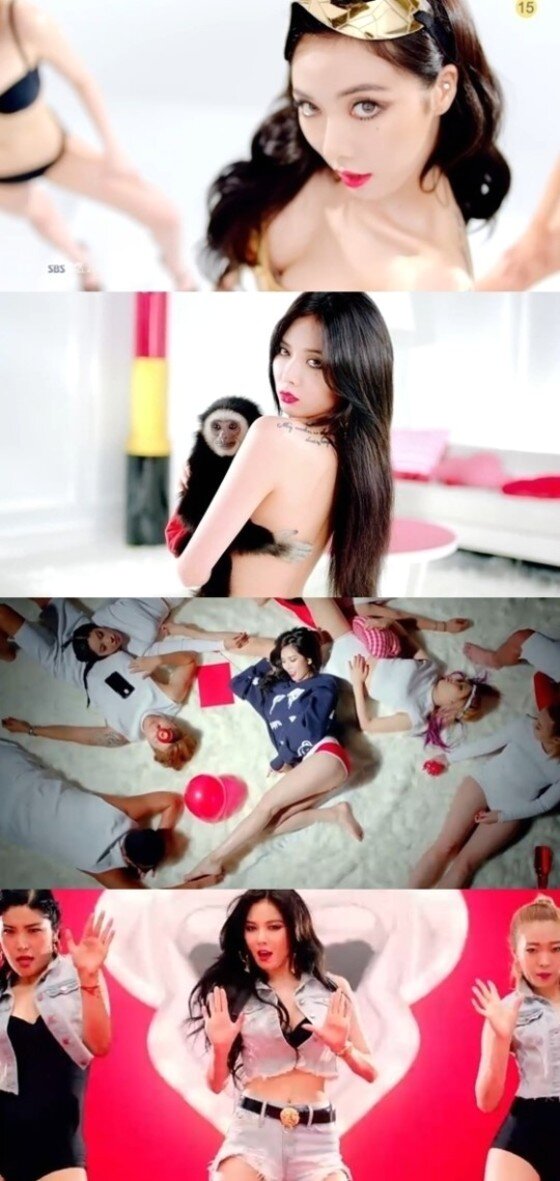 본문 이미지 - 현아 과거 뮤직비디오 노출 수위가 관심을 받고 있다. ⓒ News1스포츠 / 현아 뮤직비디오 캡처