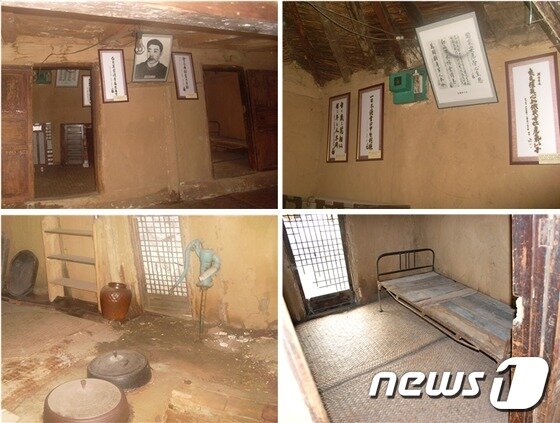 본문 이미지 - 중국 동포 등이 안중근 의사가 1908년 3~4개월 정도 머물며 사격 연습 등을 했다고 주장하는 고택의 잘 보존됐을 당시 내부 모습. (안중근의사 숭모회 제공)ⓒ News1