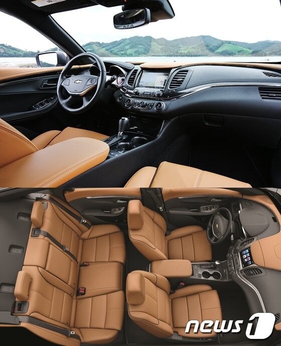 본문 이미지 - 한국지엠 쉐보레 준대형차 쉐보레 임팔라 모하비 투톤 실내 인테리어ⓒ News1