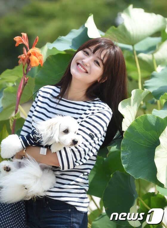 본문 이미지 - 레인보우 멤버 겸 배우 재경이 최근 진행된 인터뷰에서 카롱이를 키우기 위해 매번 생고기를 주식으로 준다고 털어놨다. ⓒ News1 스타 / 권현진 기자