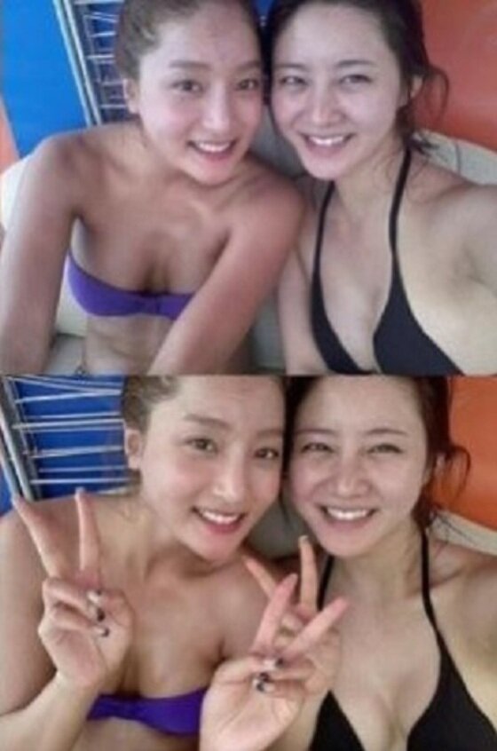 본문 이미지 - 한그루와 소리가 비키니 자태를 과시했다. ⓒ News1 스포츠 /  한그루 SNS