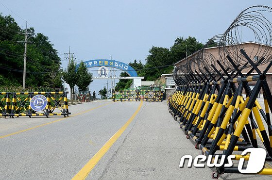 본문 이미지 - 강원도 고성군 제진 검문소. 2015.8.21./뉴스1 ⓒ News1 엄용주 기자