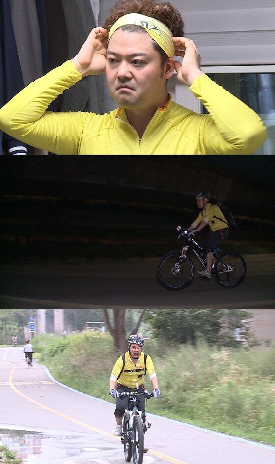 본문 이미지 - '나 혼자 산다' 전현무가 자전거 출퇴근에 도전했다. ⓒ News1  스포츠 / MBC