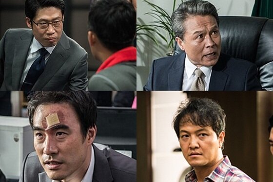 본문 이미지 - 배우 유해진과 천호진, 배성우와 정웅인 등이 영화 '베테랑'에서 큰 존재감을 남겼다. ⓒ News1 스타 / 영화 '베테랑' 스틸 