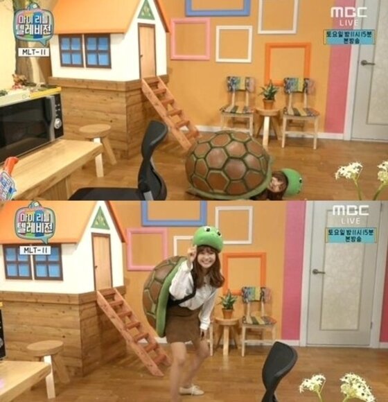 본문 이미지 - 하연수가 꼬부기 인형탈을 쓰고 등장해 화제가 되고 있다.  ⓒ News1star / MBC